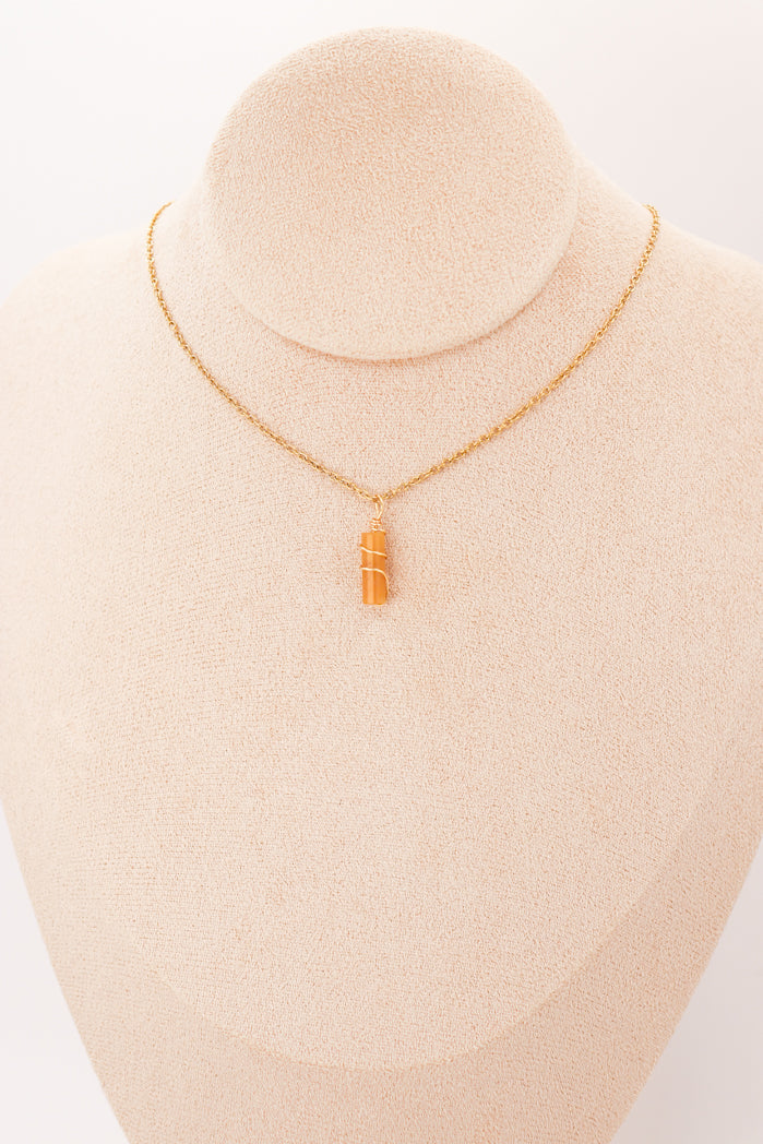 Pendentif | Mini piliers en Jade "Fleurs de prunier"