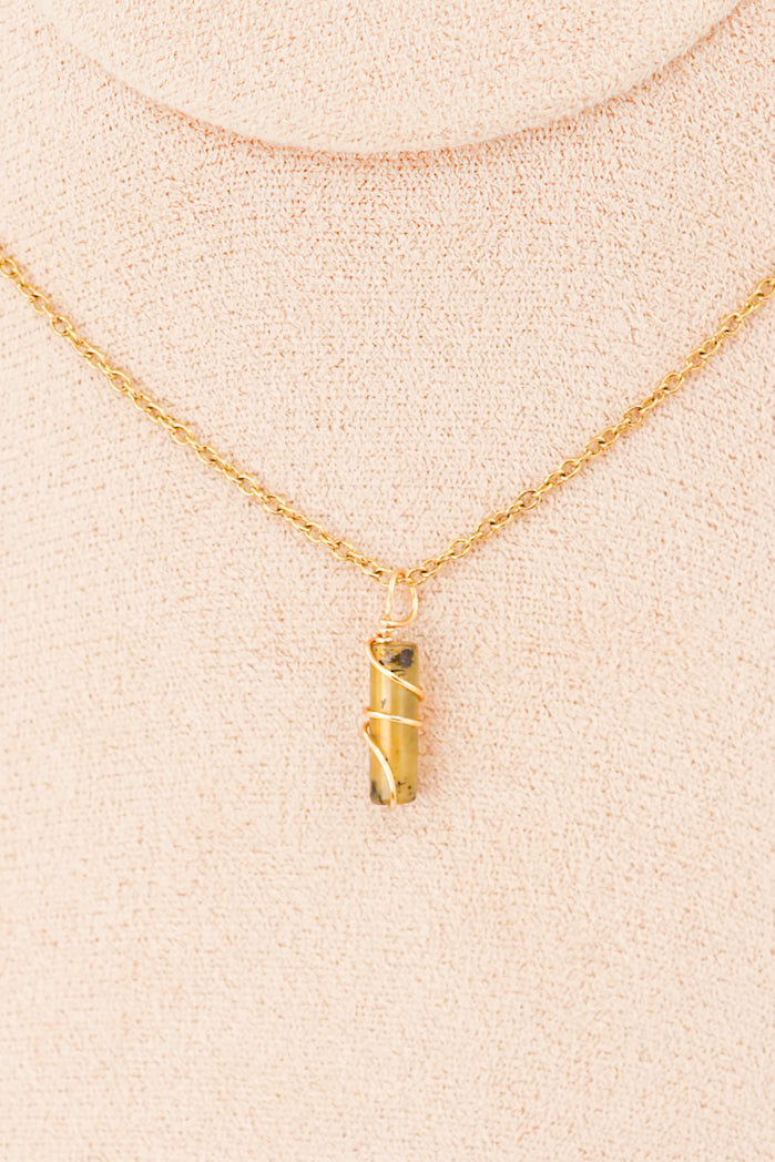 Pendentif | Mini piliers en Jade "Fleurs de prunier"