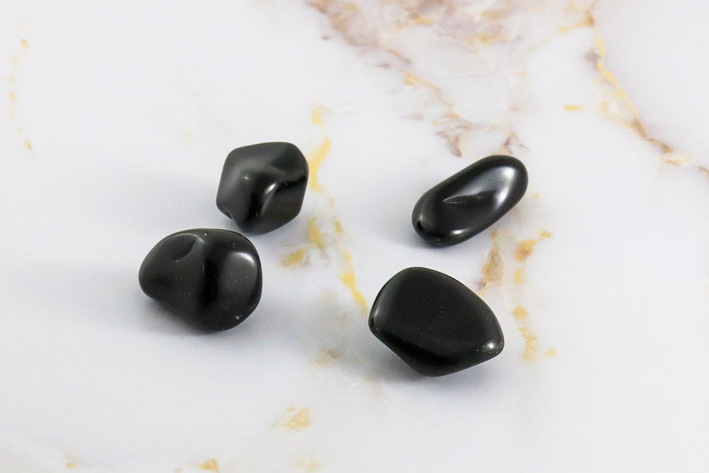 Silver Obsidian rolled stone