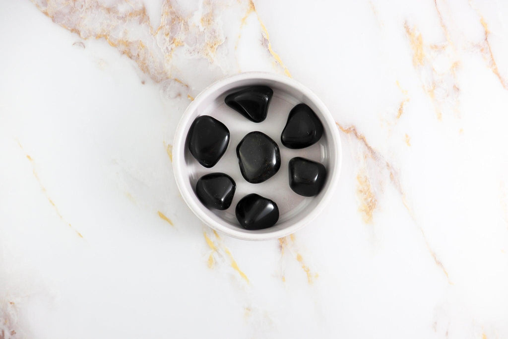 Silver Obsidian rolled stone